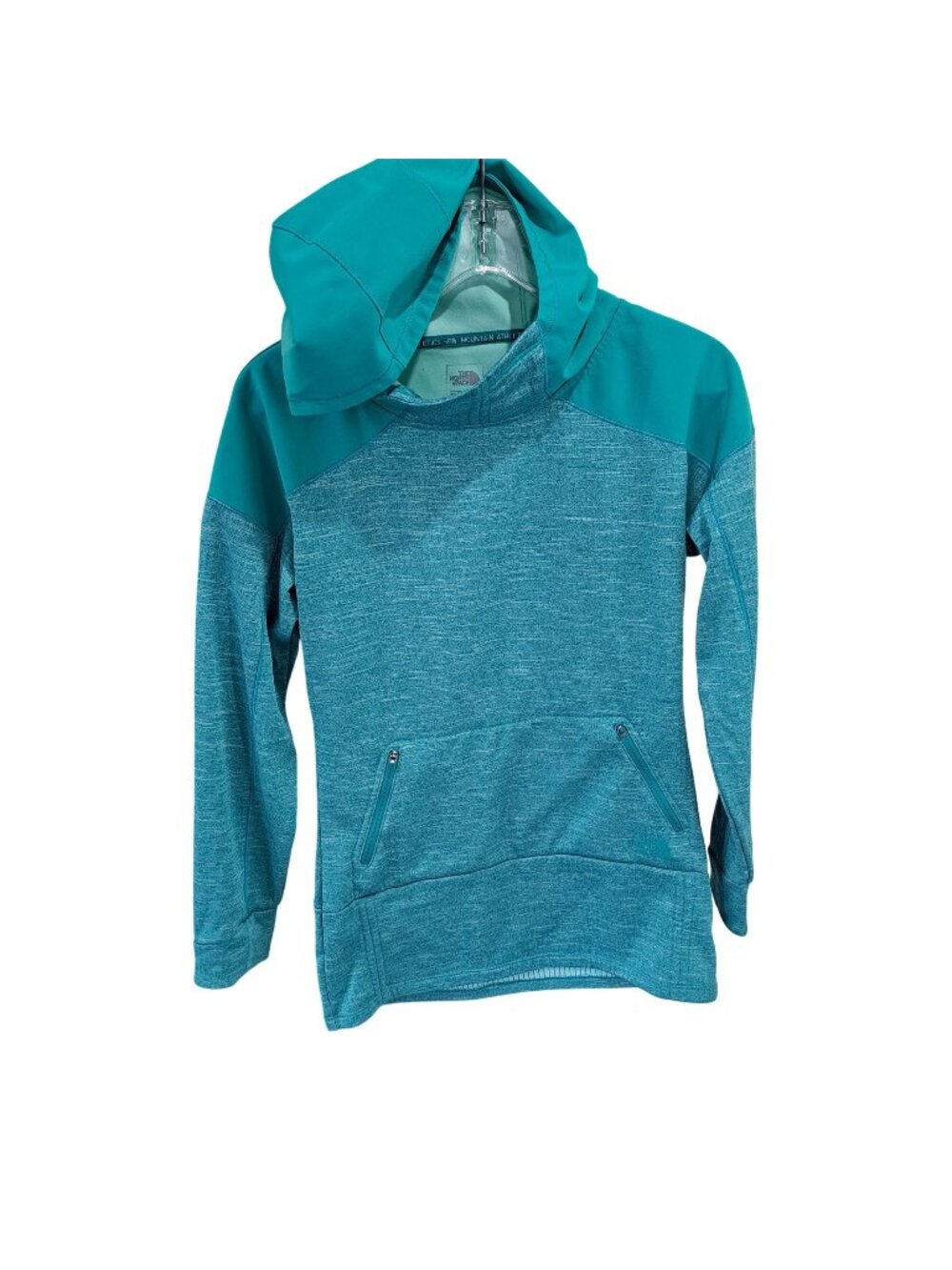 The North Face Womens Mountain Athletics Teal Green  Pullover Hoodie Small